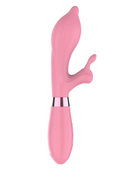 Vibratore Rabbit Love Funky Playhouse di ToyJoy con stimolatore clitorideo e 7 modalità.