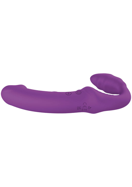 ToyJoy Nymphea Vibrating Strap-On offre un design senza cinturini, 3 motori potenti e un telecomando per un piacere intenso e condiviso in totale comfort.