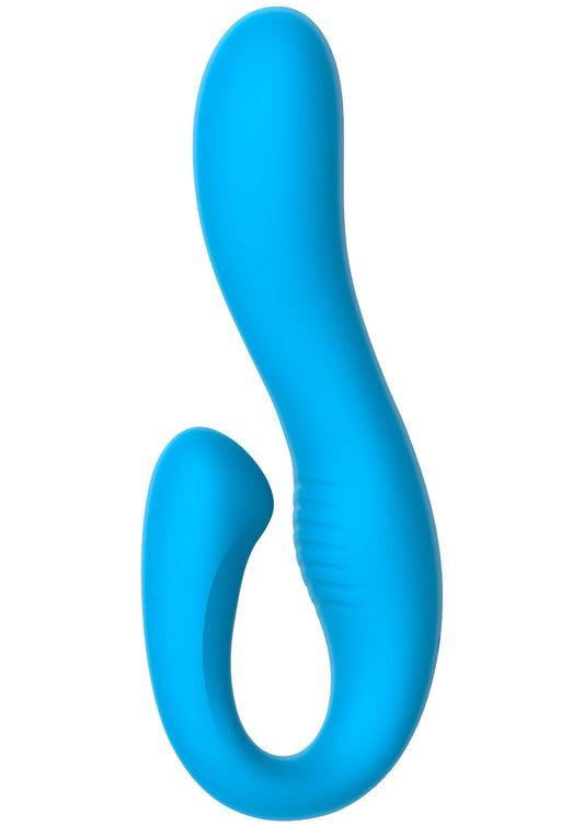 Vibratore ergonomico e potente per doppia stimolazione vaginale e clitoridea
