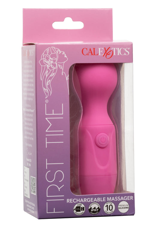 CalExotics First Time Rechargeable offre 10 modalità di vibrazione, un design flessibile e impermeabile. Ricaricabile via USB per 50 minuti di piacere intenso.
