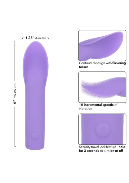 Scopri il piacere con il CalExotics Dr. Laura Berman Flutter! Design ergonomico, 10 modalità di vibrazione e silicone ultra-morbido per un’esperienza intensa e confortevole.