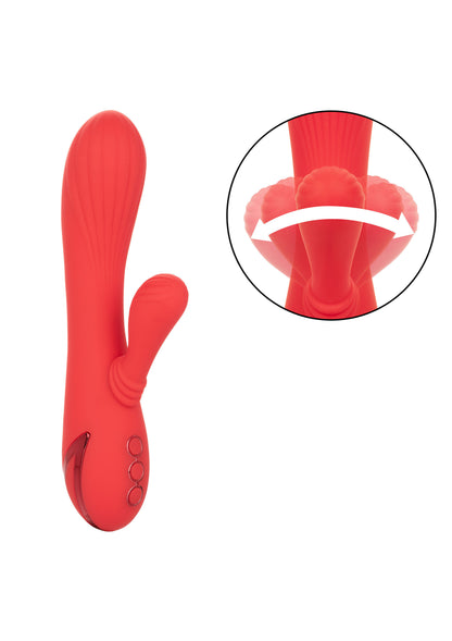 California Dreaming Palisades Passion offre vibrazioni intense, stimolazione riscaldata e un esclusivo stimolatore oscillante per un piacere avvolgente e sensuale.