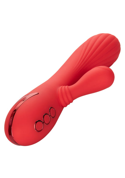 California Dreaming Palisades Passion offre vibrazioni intense, stimolazione riscaldata e un esclusivo stimolatore oscillante per un piacere avvolgente e sensuale.