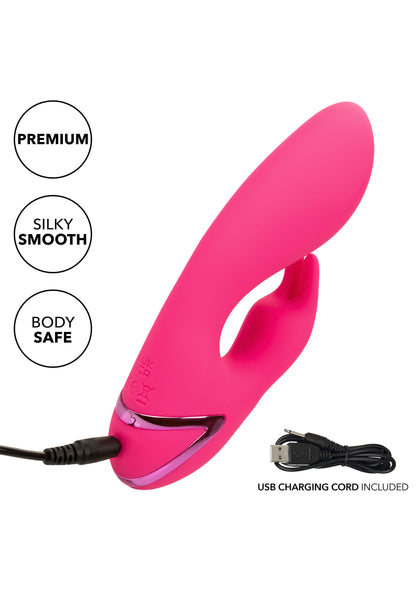 CalExotics So. Cal Sunshine combina 10 vibrazioni, 3 velocità e motori duali in silicone premium per un’esperienza di piacere intensa e personalizzata.