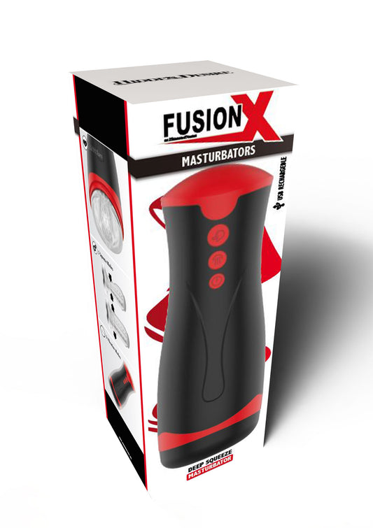 Masturbatore Hidden Desire Fusion X Deep Squeeze – Vibrazioni e Compressione per Gola Profonda