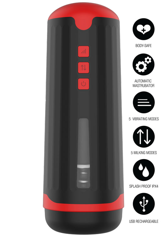 Masturbatore Hidden Desire Fusion X Milking Master con tecnologia di mungitura e vibrazioni potenti. Manica morbida in TPE e design ricaricabile per un piacere intenso.