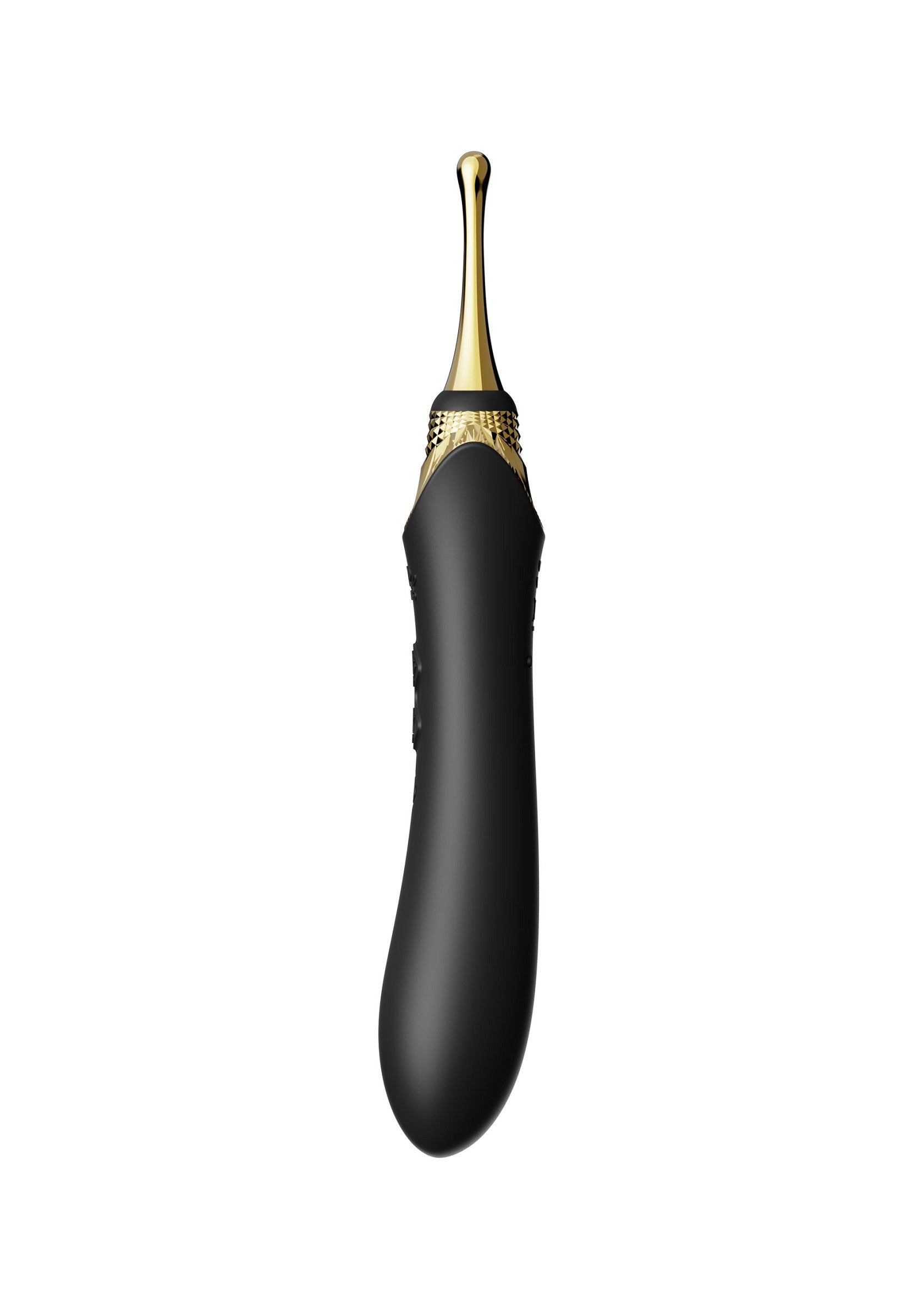 Vibratore BESS 2 nero in confezione elegante con dettagli dorati.