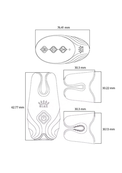 Vibratore Zalo Nave Vibrating Nipple Clamps