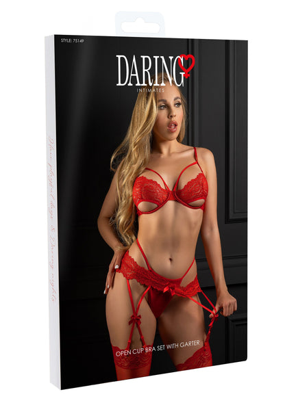 Intimo Daring Intimates Unlined bra set with garter